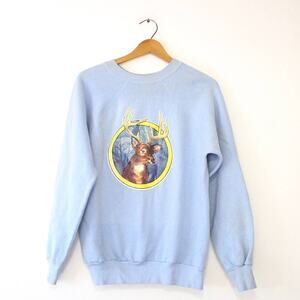 Vintage Deer Stag Wilderness Sweatshirt Large